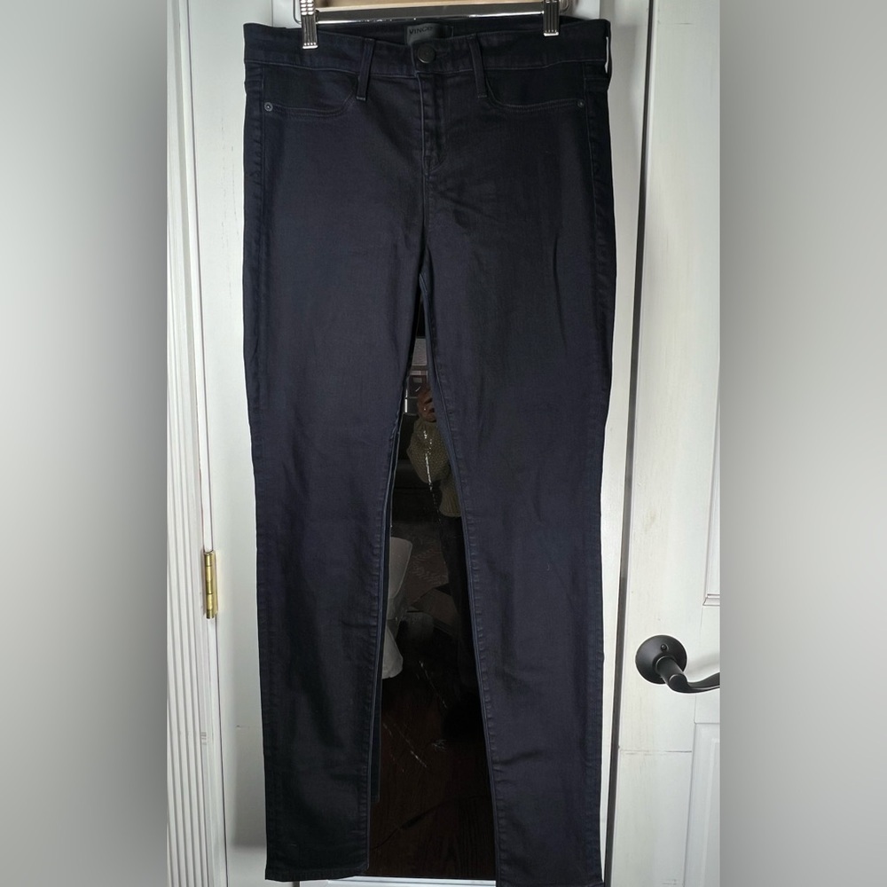 Vince Pristine Condition Over Dyed Black Legging Jeans Womens Size 30